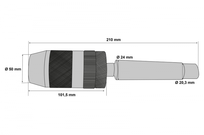 Mandrina rapida 1-16 mm, prindere MK3, cu sistem de blocare - 1208 [3]