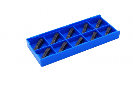 Cutite strung - taiere - Cutie set 10 insertii HM MGMN400 4mm pentru taiere acoperire TiAIN