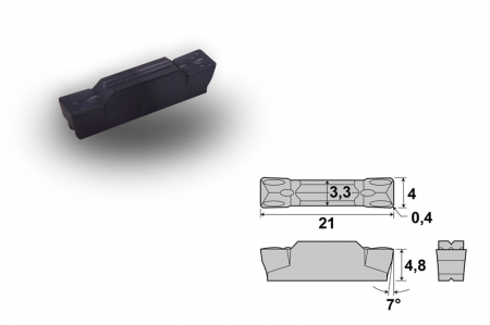 Cutie set 10 insertii HM MGMN400 4mm pentru taiere acoperire TiAIN [1]