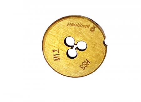 Tarozi filetare - Filiera M1.2 HSS-TiN, pas metric 0.5 mm