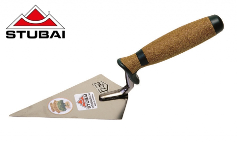 Unelte pentru constructii - Mistrie pentru caramizi, model Hamburg cu maner de pluta, INOX