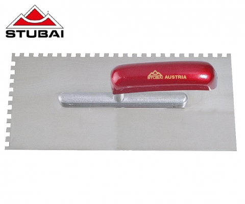 Unelte pentru constructii - Mistrie pentru finisare cu crestaturi, maner metalic, serie 2K, INOX