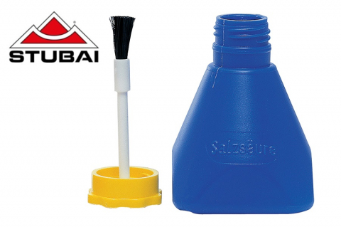 - Auxiliare - Recipient albastru cu pensula si capac antivarsare - 100ml