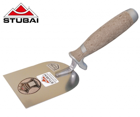 Unelte pentru constructii - Spatula pentru tencuiala cu maner din piele, INOX