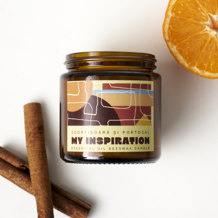 Lumanare parfumata natural - scortisoara, cuisoare si portocala [2]