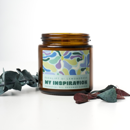 Lumanare parfumata natural - eucalipt si lemongrass [2]