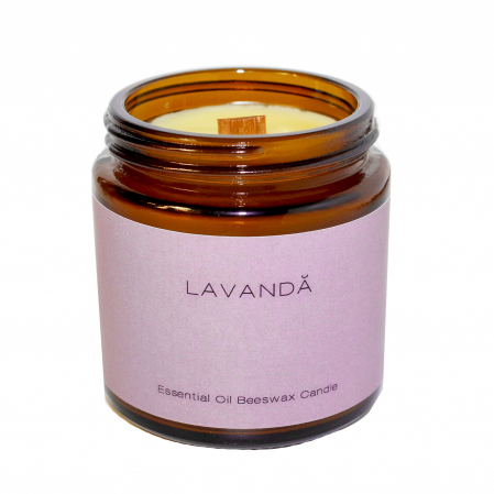 Lumanari - Lumanare naturala din ceara de albine cu lavanda
