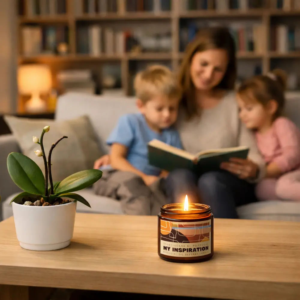 Lumanare parfumata natural - scortisoara, cuisoare si portocala [1]