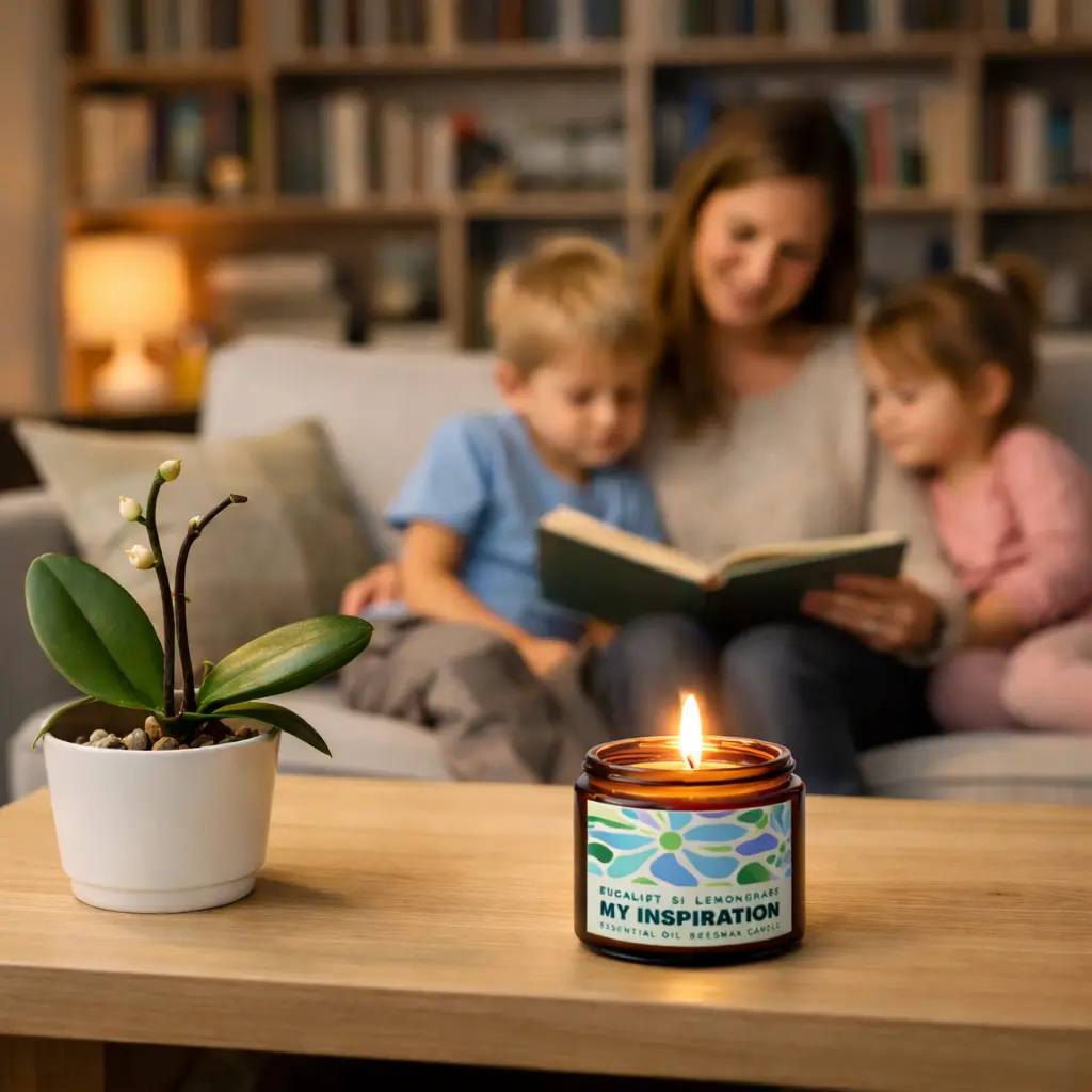 Lumanare parfumata natural - eucalipt si lemongrass [1]