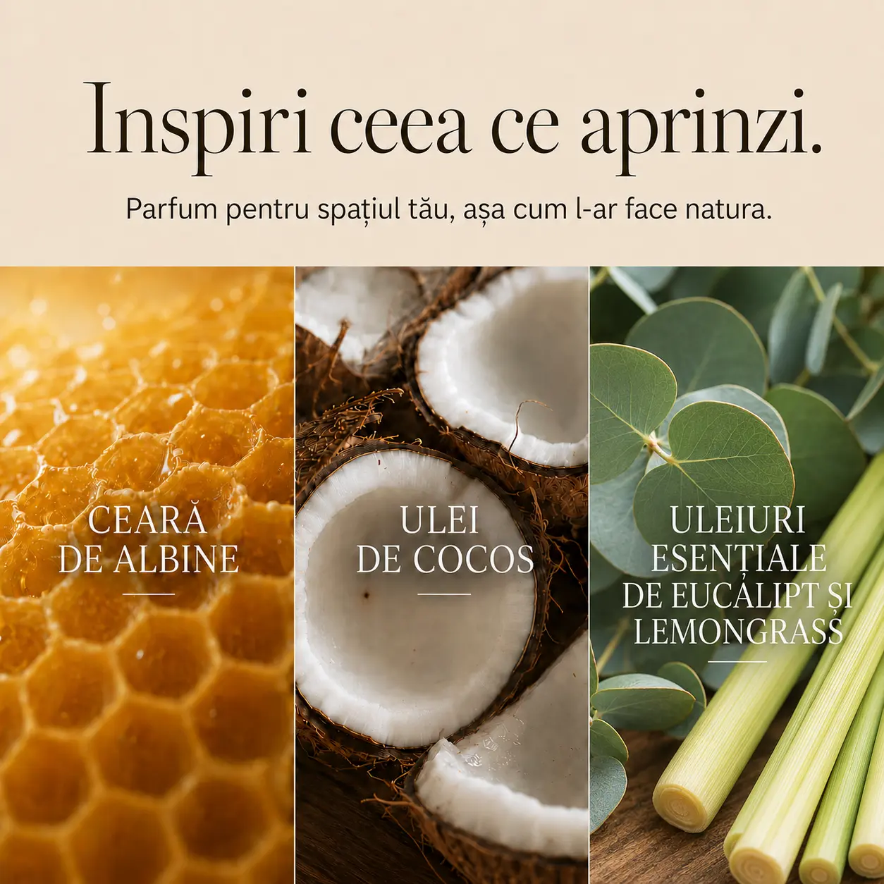 Lumanare parfumata natural - eucalipt si lemongrass [1]
