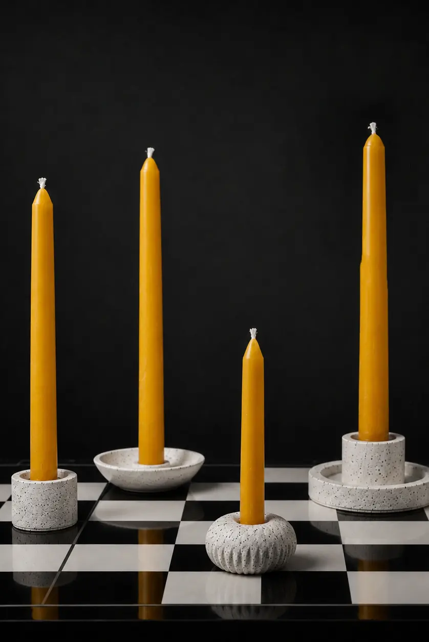 Lumânări de sfeșnic din ceară de albine 20 cm – set 2 bucăți [1]