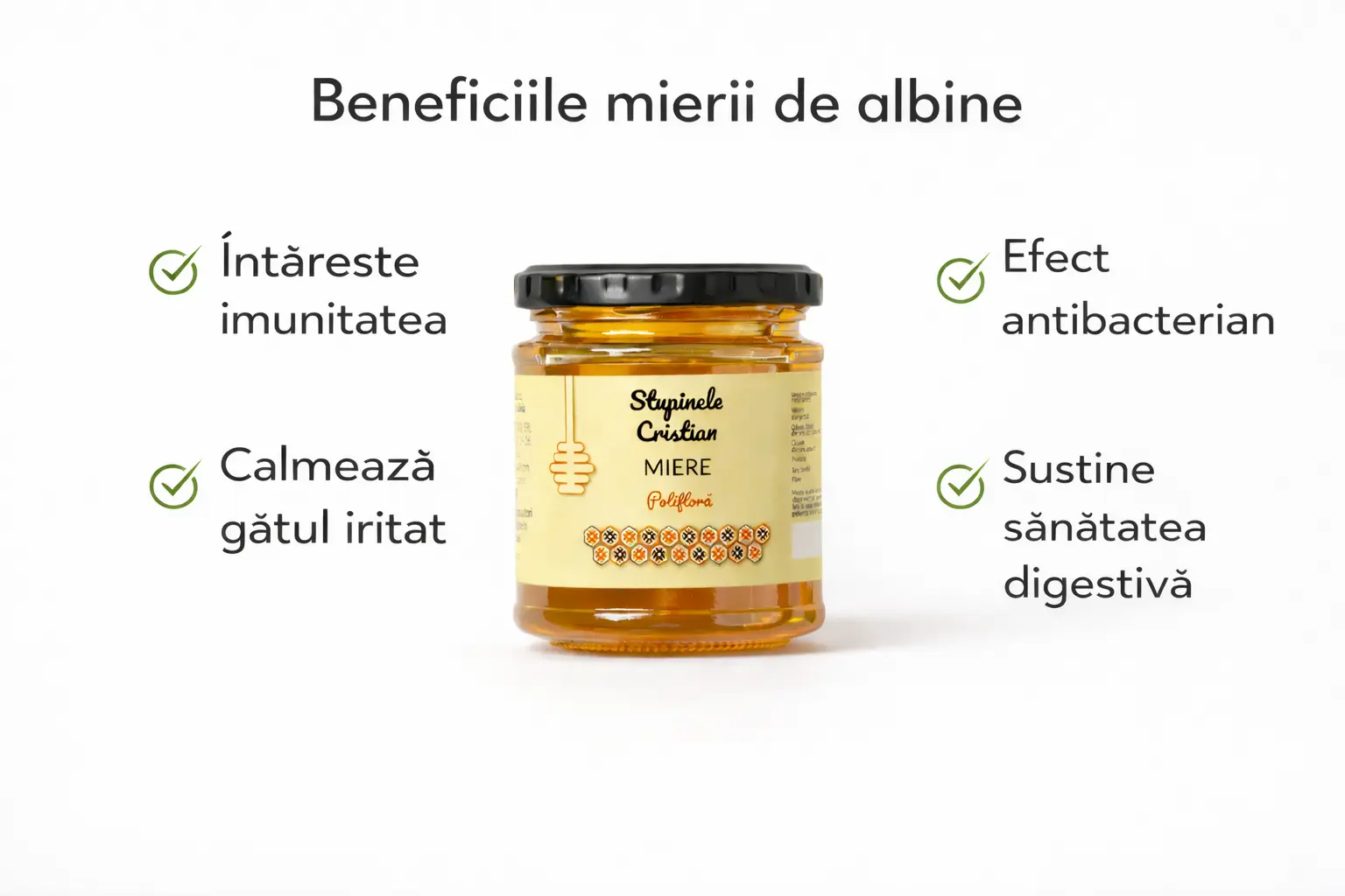 Miere polifloră naturală – din stupinele proprii [1]