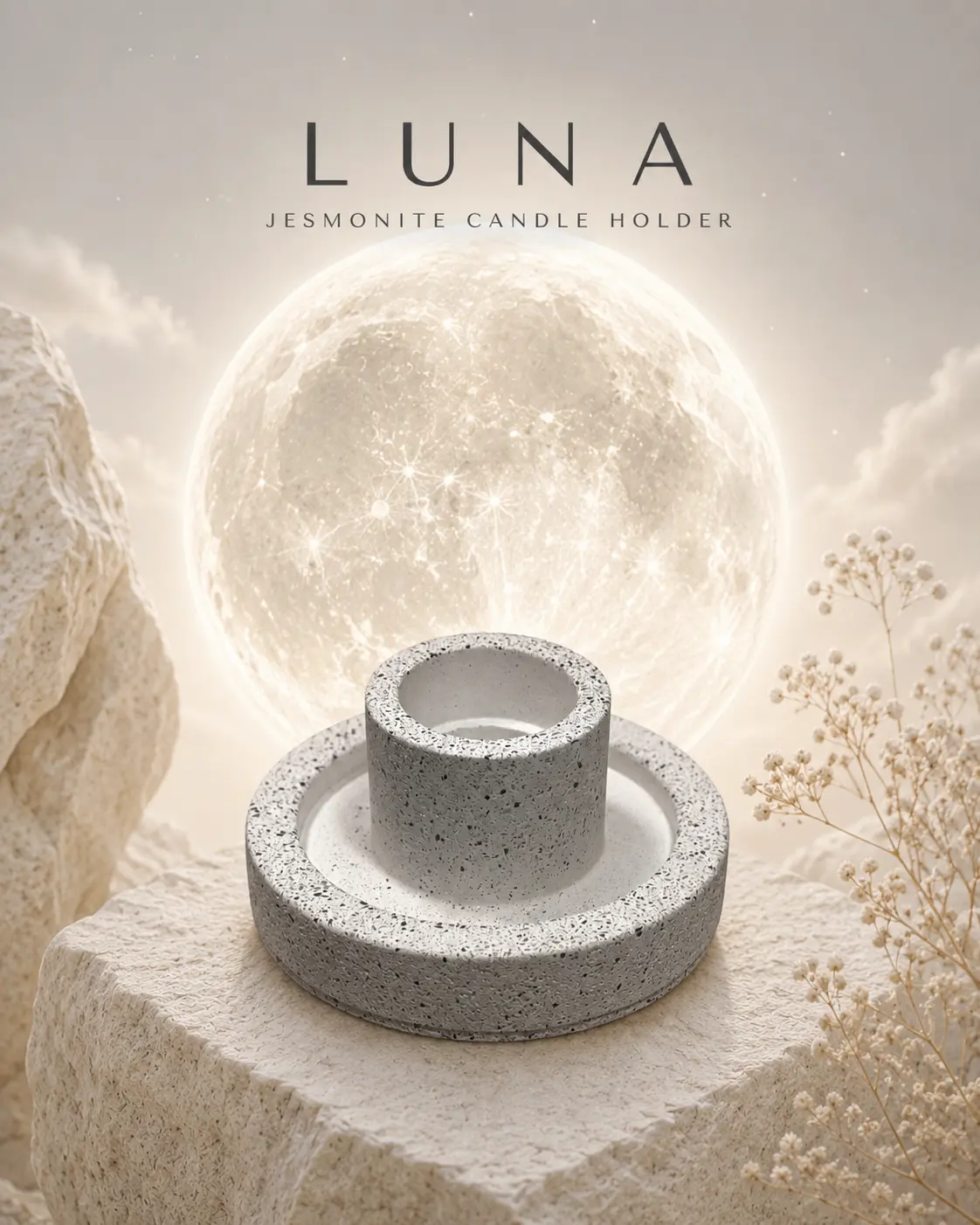 Lumânări - Suport lumânare de sfeșnic – model Luna