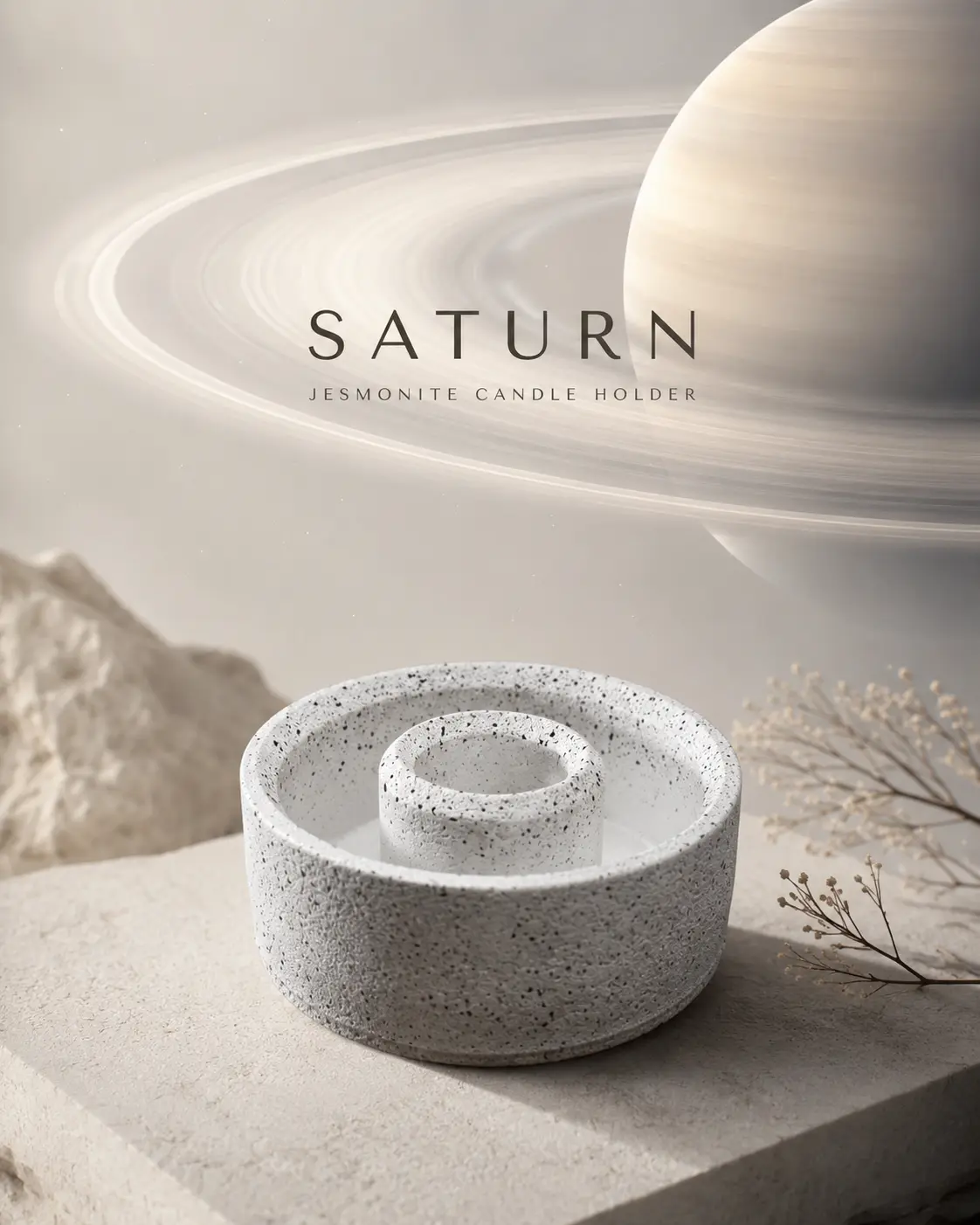 Lumânări - Suport lumânare de sfeșnic – model Saturn