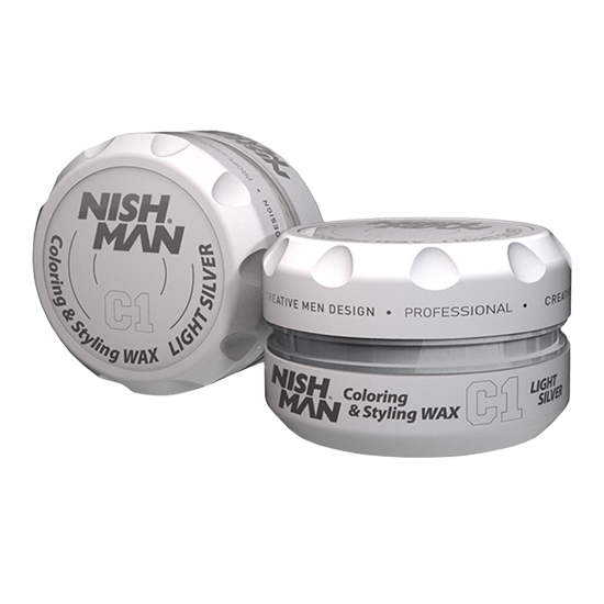 Ceara de par colorata Argintiu, NISH MAN C1, 100ml [1]
