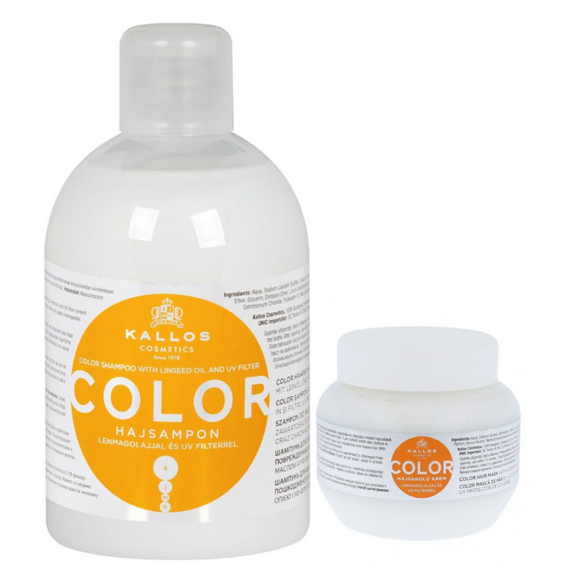 Pachet Pentru Par Vopsit, Kallos KJMN Professional Color- Sampon1L+Masca275ml [1]