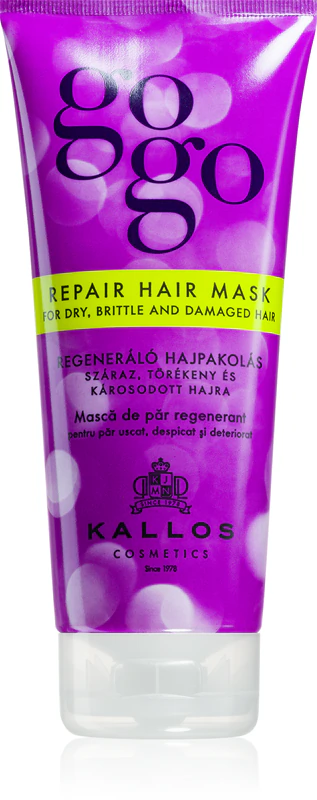 Pachet Reparator Kallos GOGO pentru regenerare pentru par uscat, deteriorat, si fragil-Sampon+Balsam+Masca [3]
