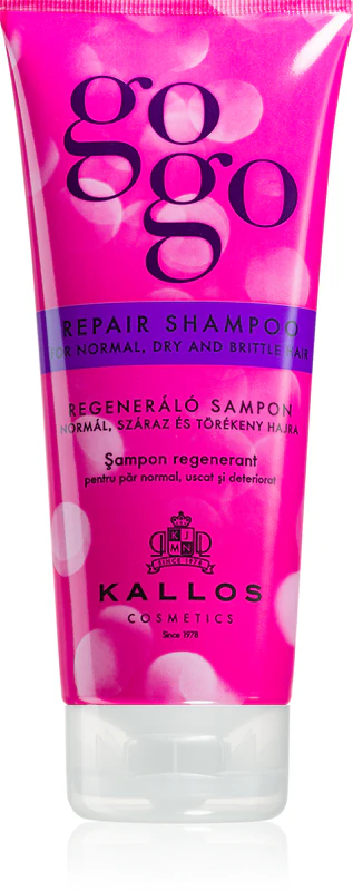 Pachet Reparator Kallos GOGO pentru regenerare pentru par uscat, deteriorat, si fragil-Sampon+Balsam+Masca [4]