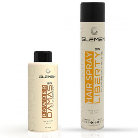 Toate produse - Pachet Glemen Pudra de volum+Fixativ