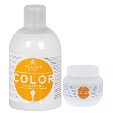 Toate produse - Pachet Pentru Par Vopsit, Kallos KJMN Professional Color- Sampon1L+Masca275ml