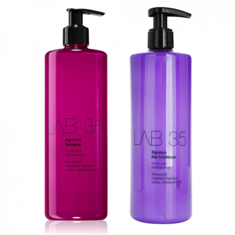 Sampoane - Pachet Regenerator Kallos LAB 35 Signature Pentru Par Uscat Si Deteriorat-Sampon+Balsam