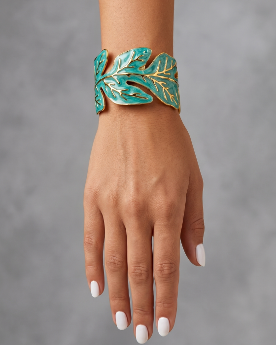 BRĂȚARĂ BANGLE PLACATĂ CU AUR STATEMENT [2]