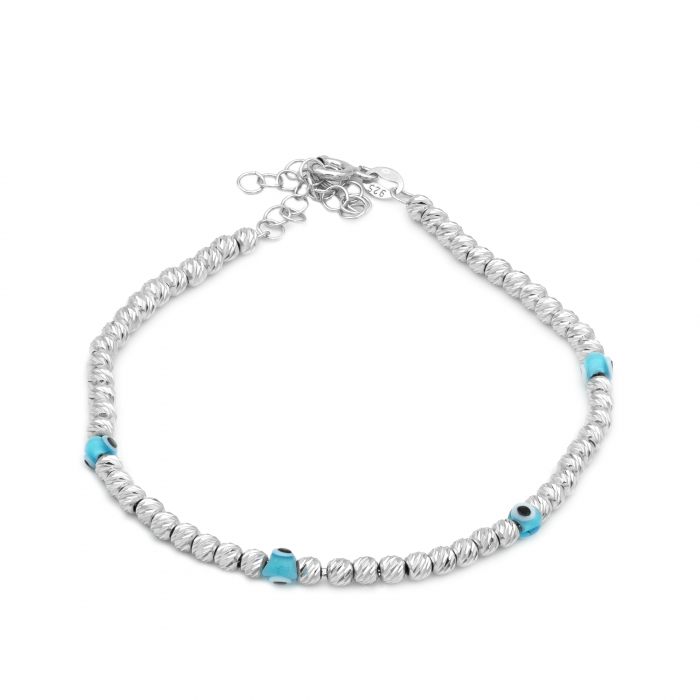 BRATARA DIN ARGINT BEADS AND EYES [1]