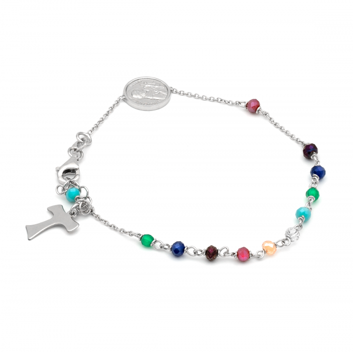 BRATARA DIN ARGINT COLORFUL BEADS [1]