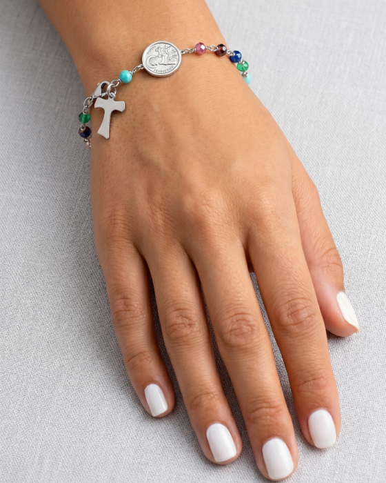 BRATARA DIN ARGINT COLORFUL BEADS [2]
