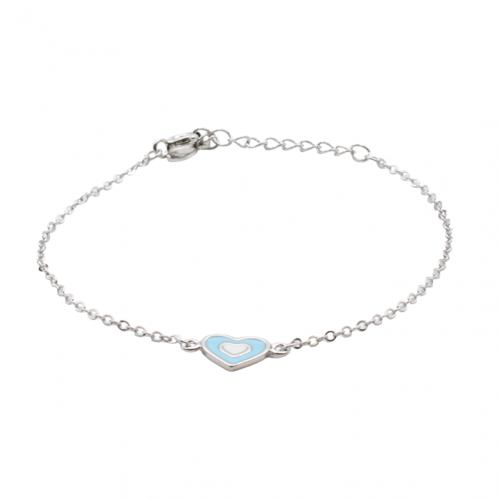 BRATARA DIN ARGINT COPII SINGLE HEART [1]