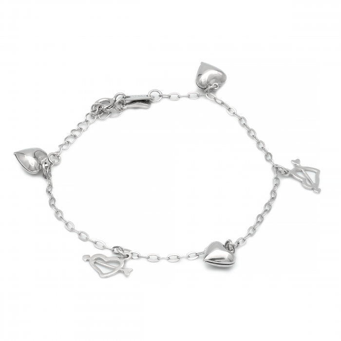 BRATARA DIN ARGINT CUPIDON HEARTS [1]