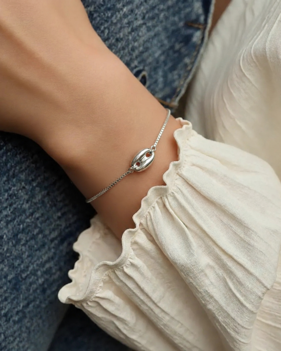 BRATARA DIN ARGINT SIMPLE BUTTON [2]