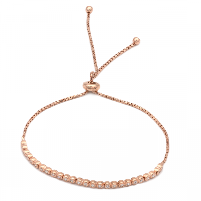 BRATARA DIN ARGINT TENNIS ROSE [1]