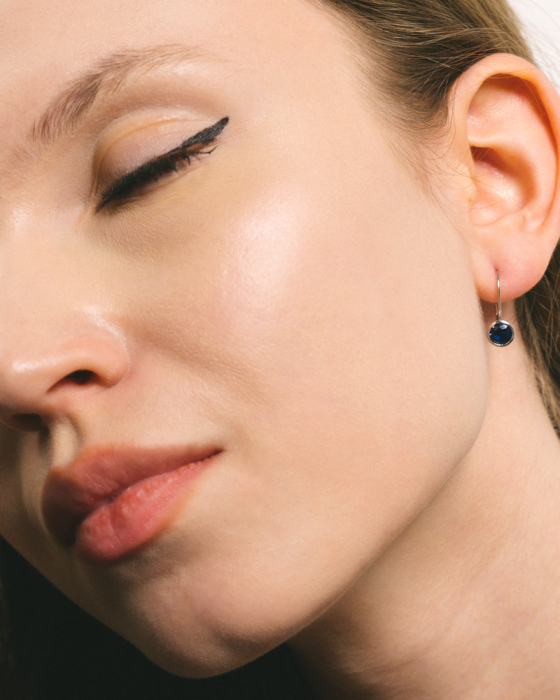 CERCEI DIN ARGINT BLUE STONE [2]