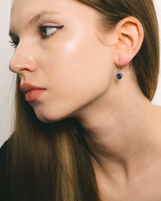 CERCEI DIN ARGINT BLUE STONES [2]