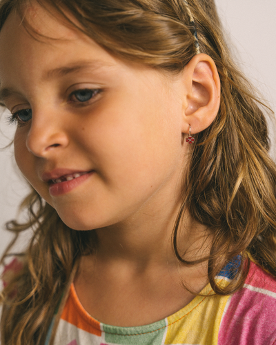 CERCEI DIN ARGINT COPII RED CLOVERS [2]