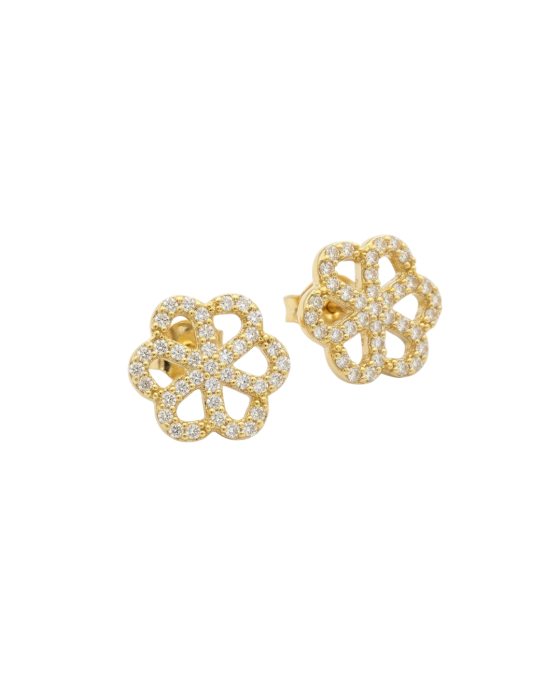 CERCEI DIN ARGINT GOLD SHINY FLOWERS [3]