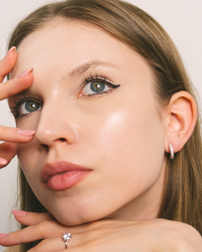 CERCEI DIN ARGINT HALF CRYSTAL [2]