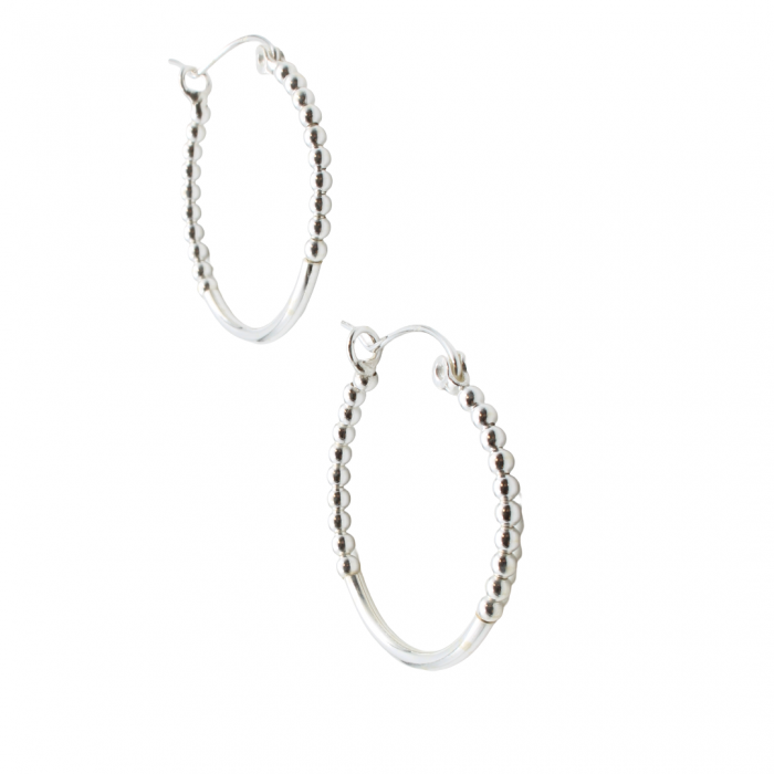 CERCEI DIN ARGINT HOOP AND BEADS [1]