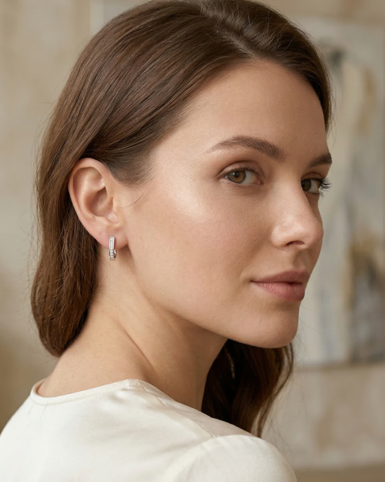 CERCEI DIN ARGINT LITTLE CRYSTAL [2]