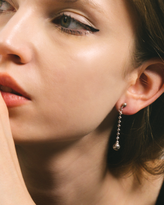 CERCEI DIN ARGINT LONG BEADS [2]