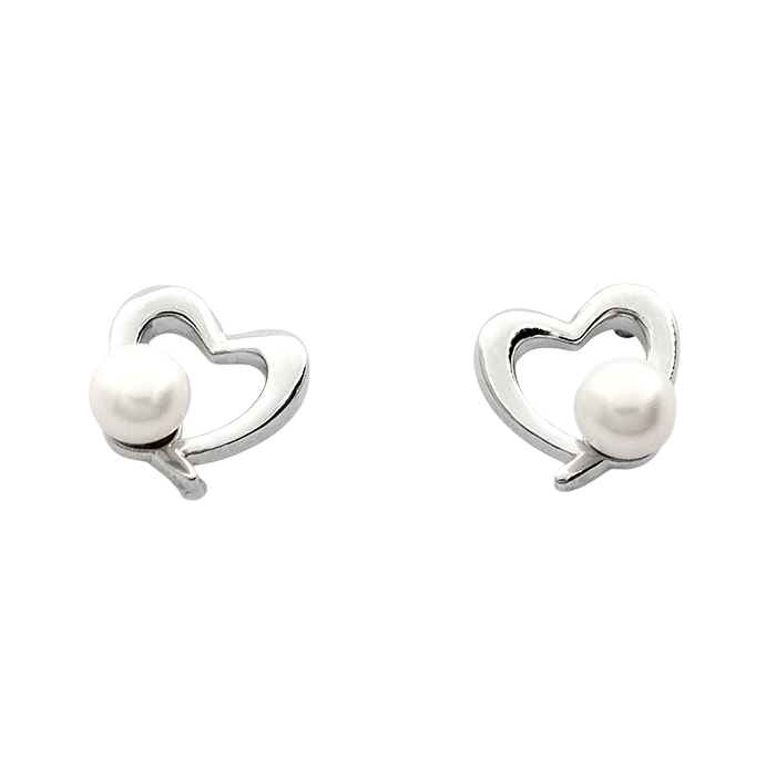 CERCEI DIN ARGINT PEARL HEART [1]