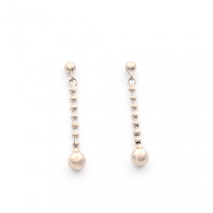 CERCEI DIN ARGINT ROSE LONG BEADS [1]