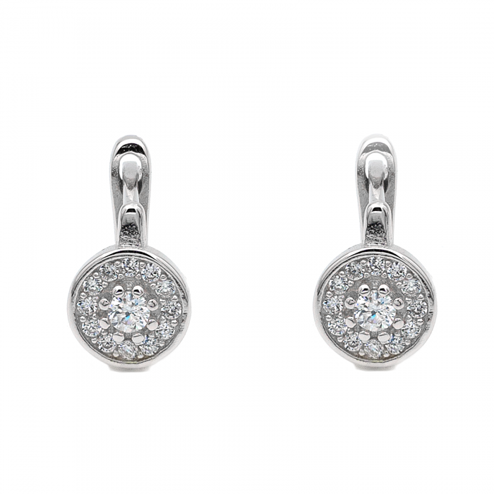 CERCEI DIN ARGINT ROUND CRYSTAL [1]