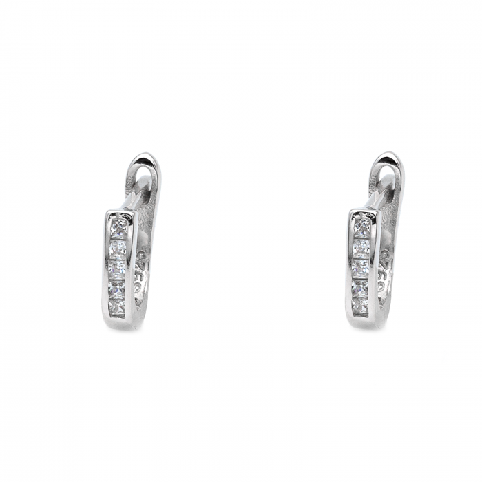 CERCEI DIN ARGINT SIMPLE CRYSTAL BAND [1]