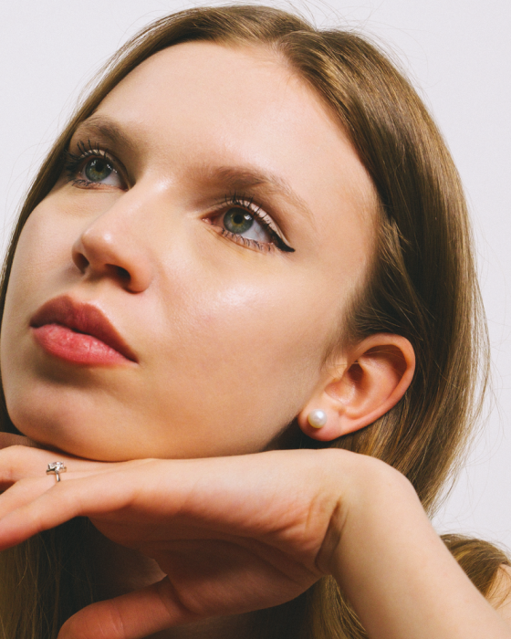 CERCEI DIN ARGINT SIMPLE PEARL [2]