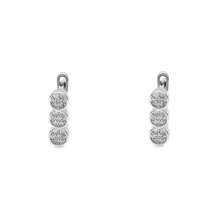 CERCEI DIN ARGINT THREE CRYSTALS [1]