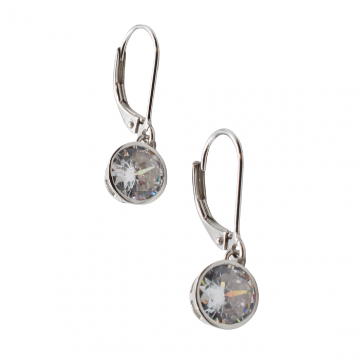 CERCEI DIN ARGINT WHITE STONES [1]