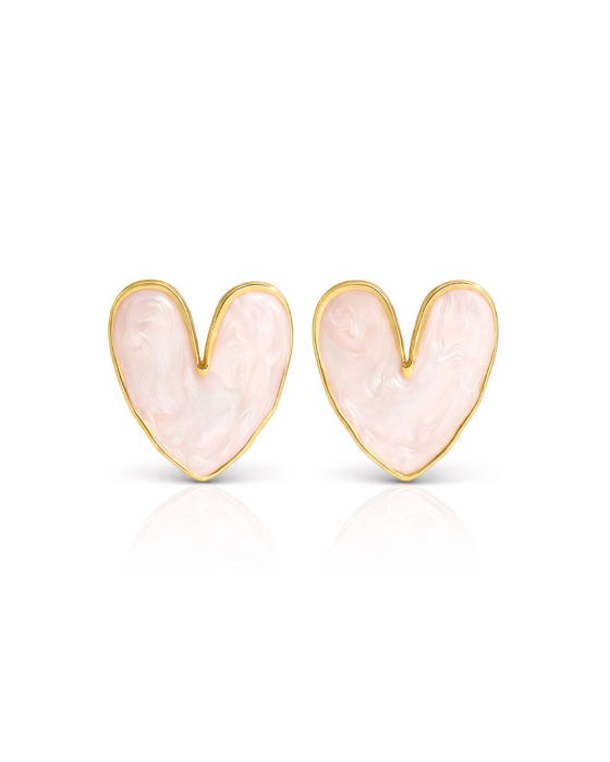 CERCEI PLACATI CU AUR HEARTS [3]