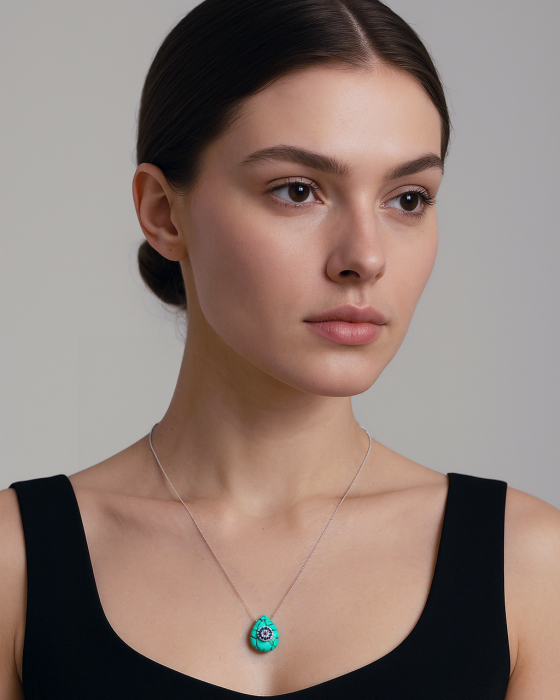 COLIER DIN ARGINT BLUE EYE [2]